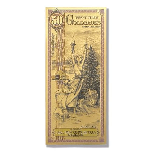 Gold\u0020Aurum\u0020Utah\u002050\u0020Goldback\u0020Note\u0020\u002824K\u0029