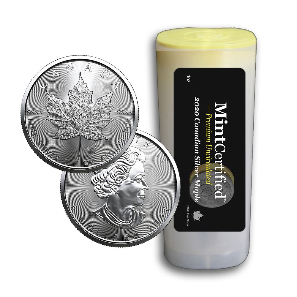 2020\u0020Canadian\u0020Silver\u0020Maple\u0020Leaf\u0020Tube\u0020\u002D\u0020MintCertified\u2122