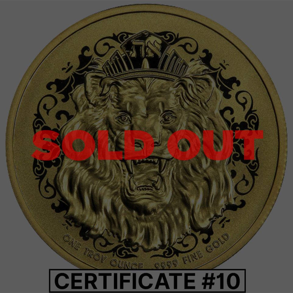 2021\u00201\u0020oz\u0020Roaring\u0020Lion\u0020Proof\u0020Gold\u0020Coin\u0020\u002D\u0020COA\u0020\u002310