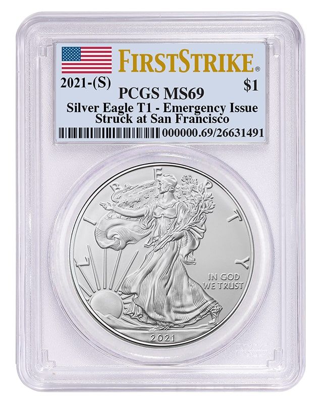 2021\u0020\u0028S\u0029\u0020PCGS\u0020MS\u002D69\u0020First\u0020Strike\u0020American\u0020Silver\u0020Eagle