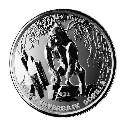 2021\u00201\u0020oz\u0020Congo\u0020Silverback\u0020Gorilla\u0020Silver\u0020Coin