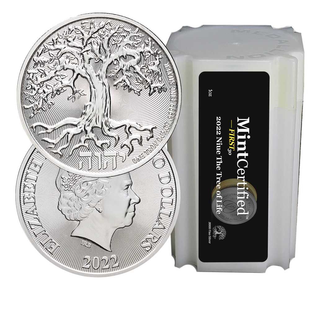 2022\u0020Tree\u0020of\u0020Life\u0020Silver\u0020Coin\u0020Roll\u0020\u002D\u0020MintCertified\u2122\u0020FIRST30