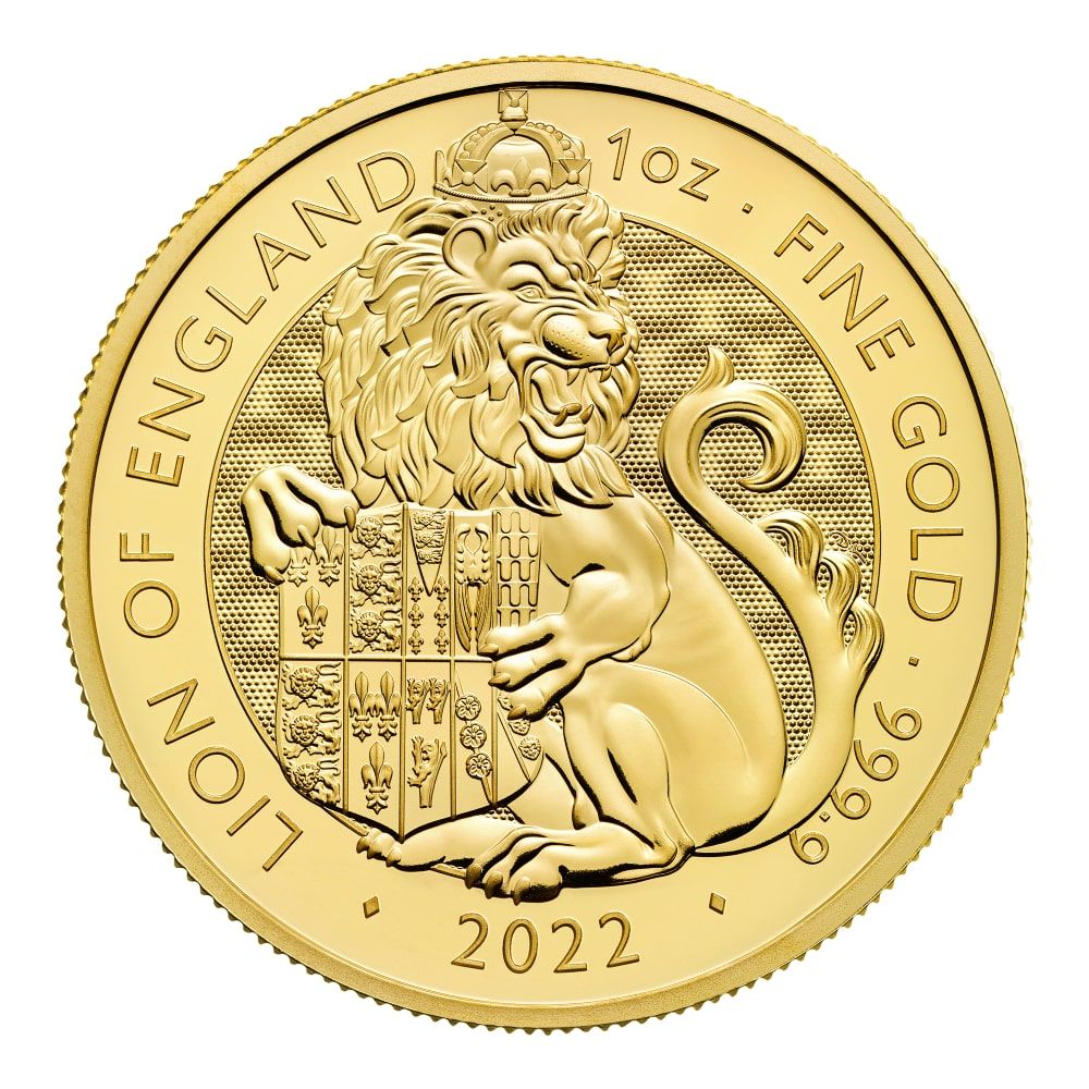 2022\u00201\u0020oz\u0020Tudor\u0020Beasts\u0020Lion\u0020of\u0020England\u0020Gold\u0020Coin