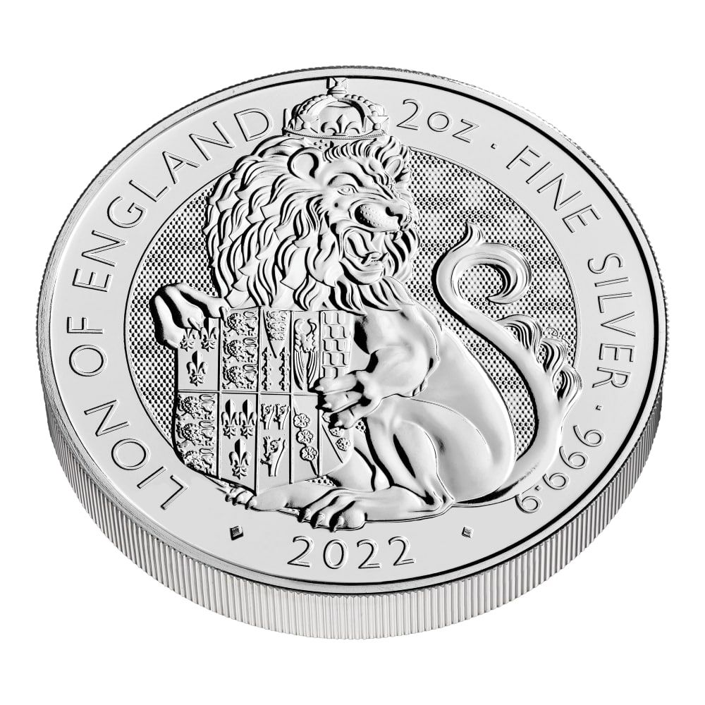 2022\u00202\u0020oz\u0020Tudor\u0020Beasts\u0020Lion\u0020of\u0020England\u0020Silver\u0020Coin