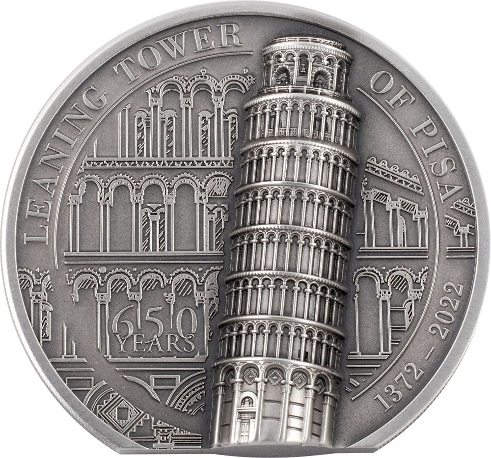 2022\u00202\u0020oz\u0020Leaning\u0020Tower\u0020of\u0020Pisa\u0020Antique\u0020Silver\u0020Coin