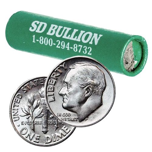 \u00245\u0020Face\u0020Roll\u0020\u002D\u002090\u0025\u0020US\u0020Silver\u0020Roosevelt\u0020Dimes