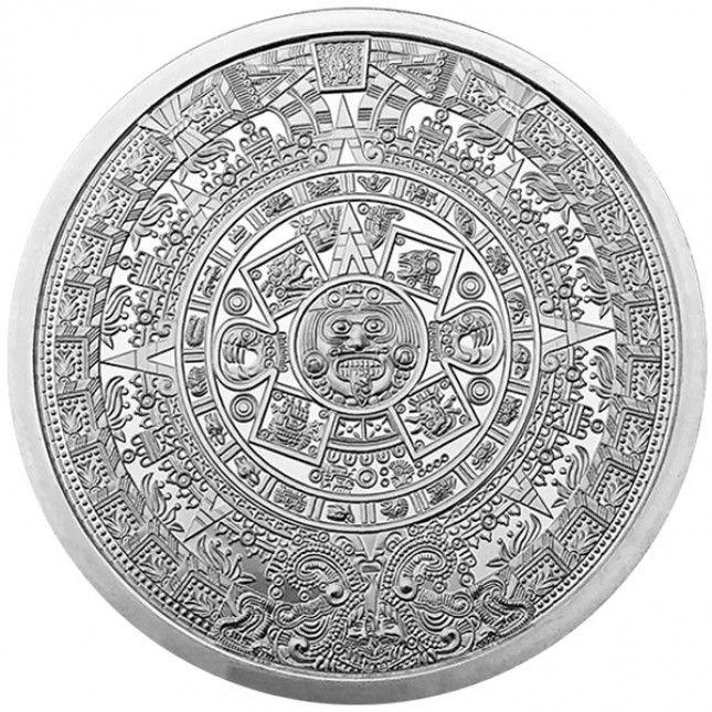 5\u0020oz\u0020Aztec\u0020Calendar\u0020Silver\u0020Round