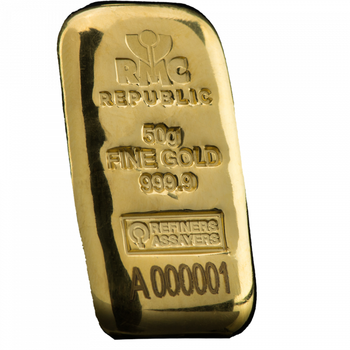 Republic\u0020Metals\u002050\u0020gram\u0020Gold\u0020Bar\u0020\u0028Cast\u0029