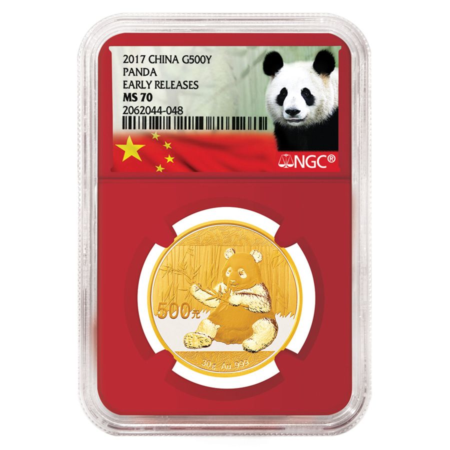 2017\u002030\u0020Gram\u0020Chinese\u0020Gold\u0020Panda\u0020NGC\u0020MS\u002D70\u0020Early\u0020Release\u0020Red\u0020Core