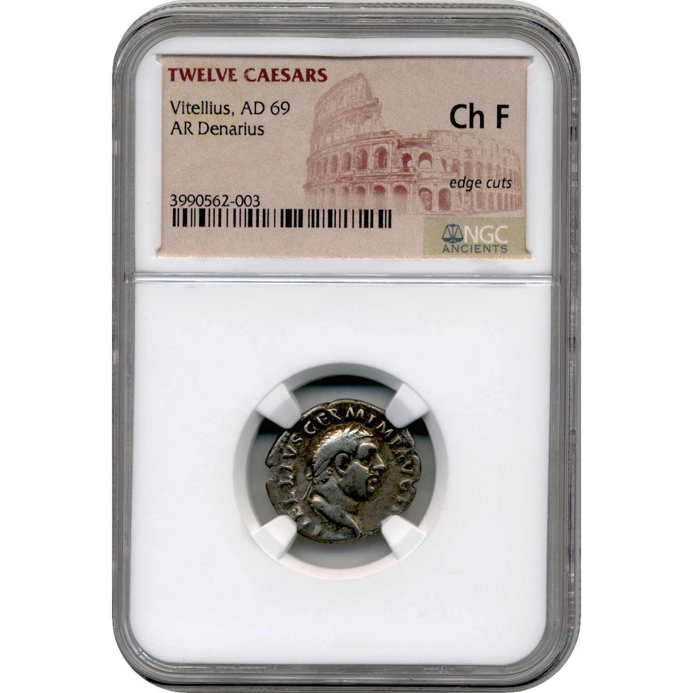 Twelve\u0020Caesars\u0020Vitellius\u0020AR\u0020Denarius\u0020AD\u002069\u0020\u002D\u0020NGC\u0020Ch\u0020F