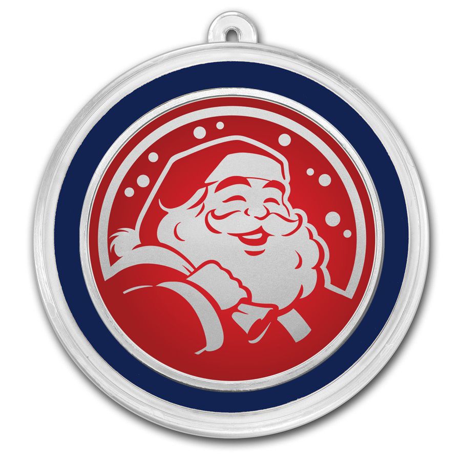 Santa\u0020Claus\u0020\u002D\u0020Silver\u0020Holiday\u0020Round\u00201\u0020oz