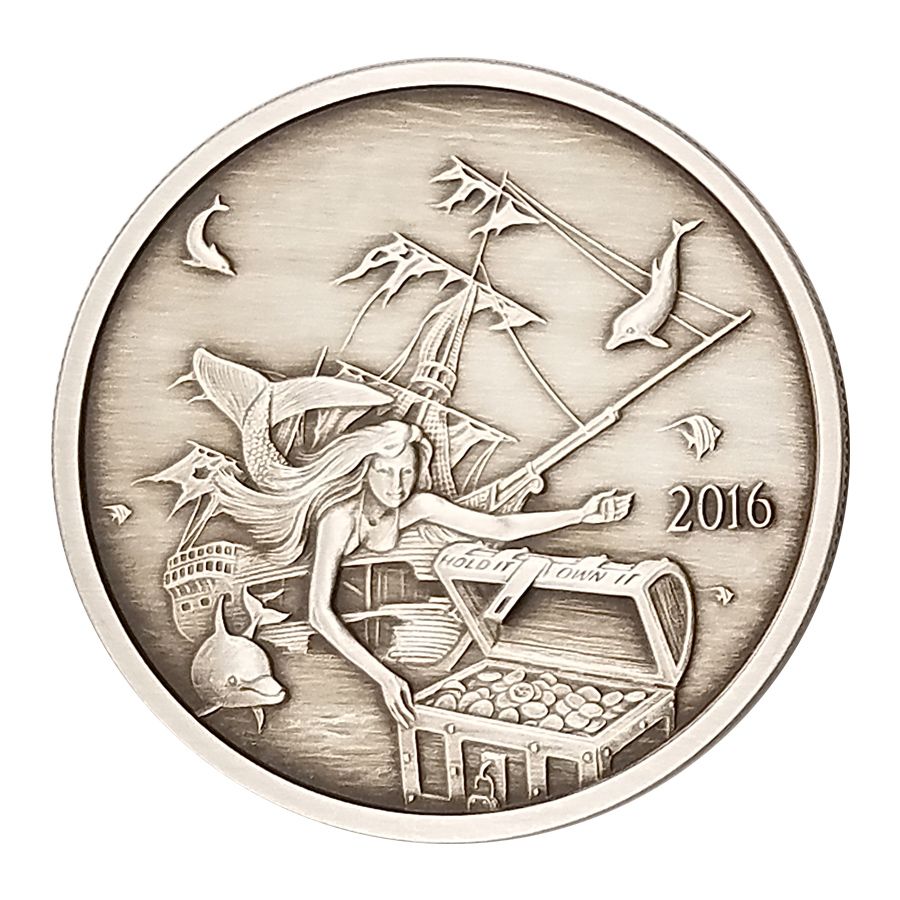Silverbug\u0020Island\u0020Mermaid\u00201\u0020oz\u0020Silver\u0020Proof\u0020Antiqued\u0020Finish\u0020\u002D\u0020Mintage\u0020of\u00202,000