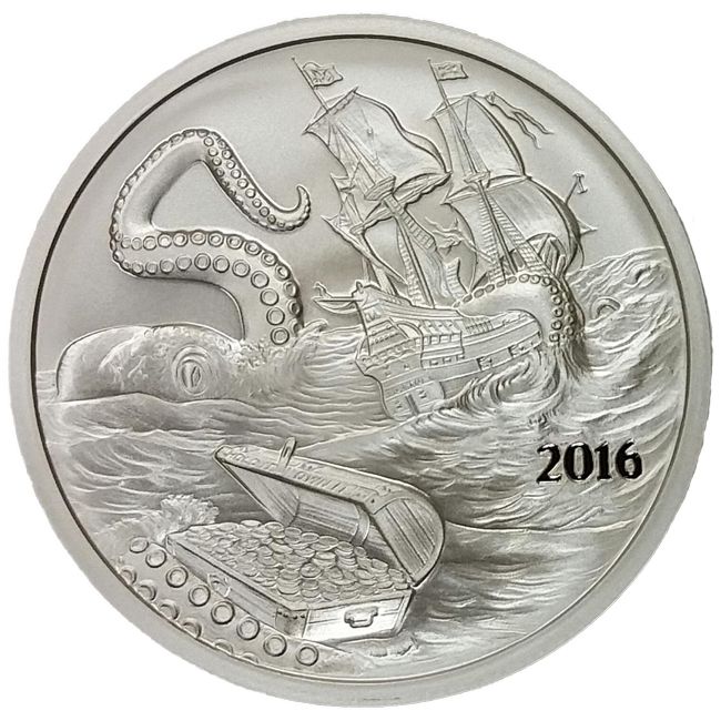 Silverbug\u0020Island\u0020Kraken\u0020Silver\u0020Round\u0020BU\u00201\u0020oz