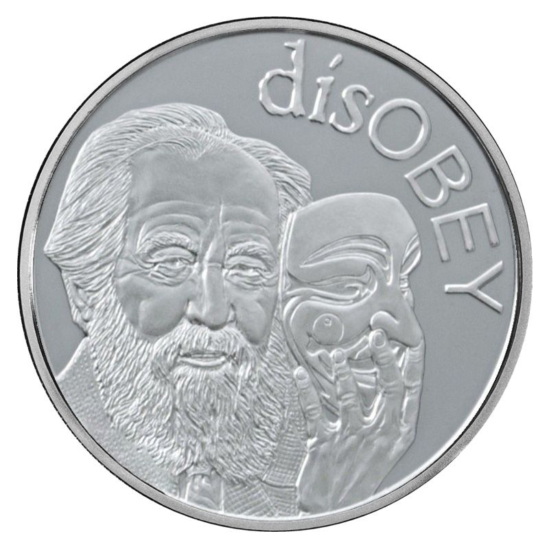 2017\u0020Silver\u0020Shield\u0020Solzhenitsyn\u0020MiniMintage\u00201\u0020oz\u0020Silver\u0020Round\u0020\u002D\u0020disOBEY\u0020Series