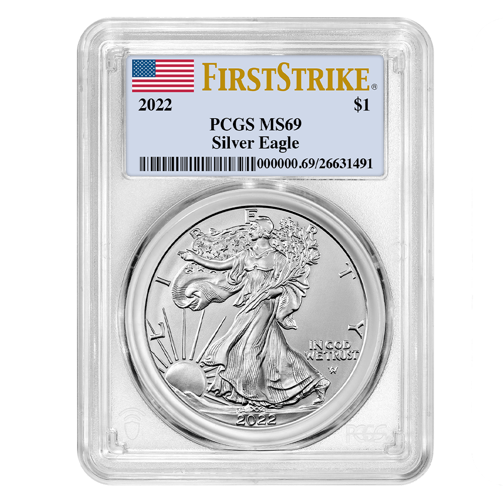 2022\u0020PCGS\u0020MS\u002D69\u0020First\u0020Strike\u0020American\u0020Silver\u0020Eagle