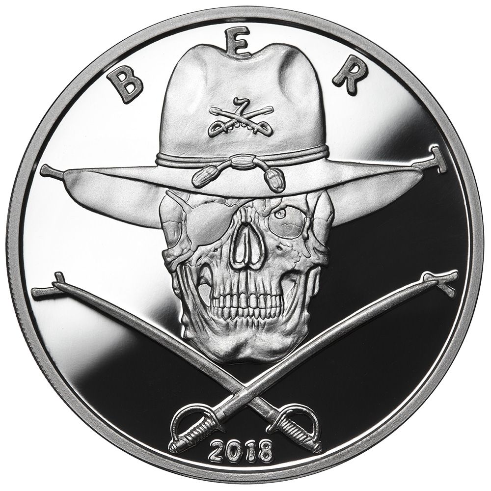Cavalryman\u0020Silver\u0020Proof\u00201\u0020oz\u0020\u002D\u0020American\u0020Skulls\u0020Series