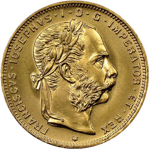 1892\u002020\u0020Francs\u0020\u002F\u00208\u0020Florin\u0020Austrian\u0020Gold\u0020Coin