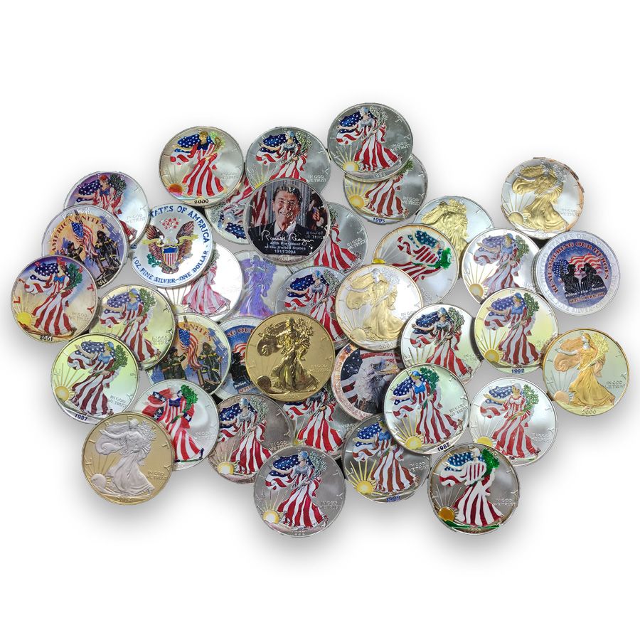 Colorized\u0020American\u0020Silver\u0020Eagles\u00201oz