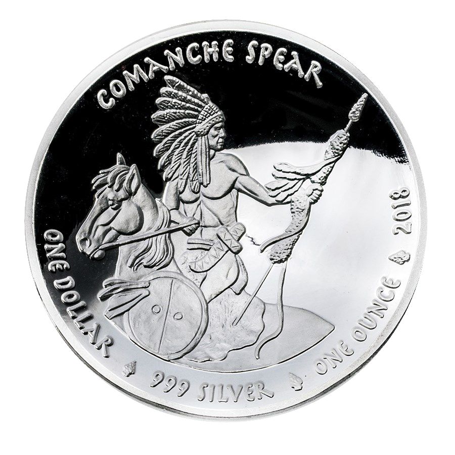 2018\u0020Comanche\u0020Spear\u0020Proof\u0020Silver\u0020Coin\u00201\u0020oz
