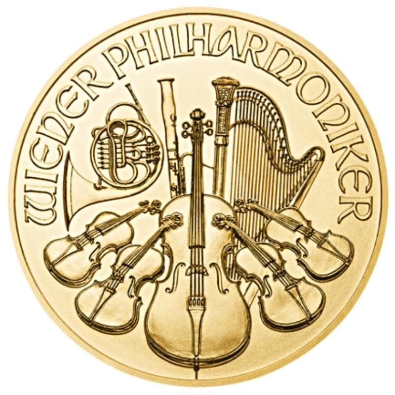 2022\u00201\u002F25\u0020oz\u0020Austrian\u0020Gold\u0020Philharmonic\u0020Coin\u0020BU