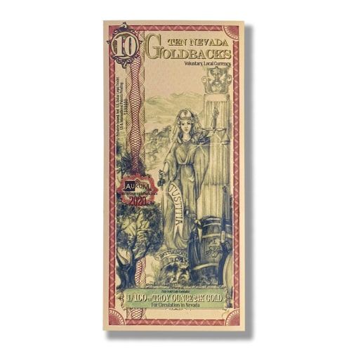 Gold\u0020Aurum\u0020Nevada\u002010\u0020Goldback\u0020Note\u0020\u002824K\u0029