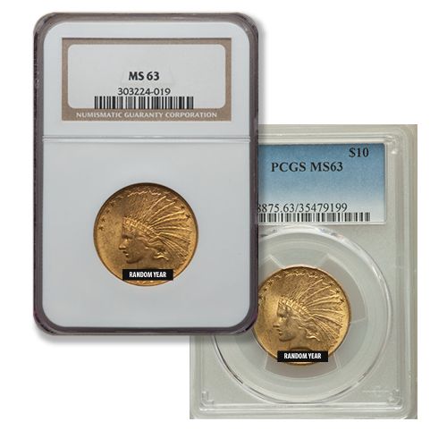 \u002410\u0020MS\u002D63\u0020Indian\u0020Eagle\u0020Gold\u0020Coin\u0020\u0028NGC\u0020or\u0020PCGS\u0029\u0020\u002D\u0020Random\u0020Year