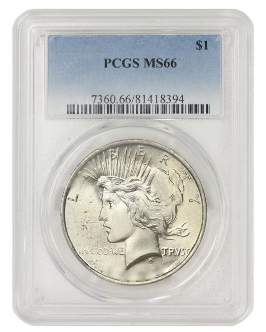 Pre\u002D1935\u0020PCGS\u0020MS\u002D66\u0020Peace\u0020Silver\u0020Dollar\u0020\u002D\u0020Random\u0020Year