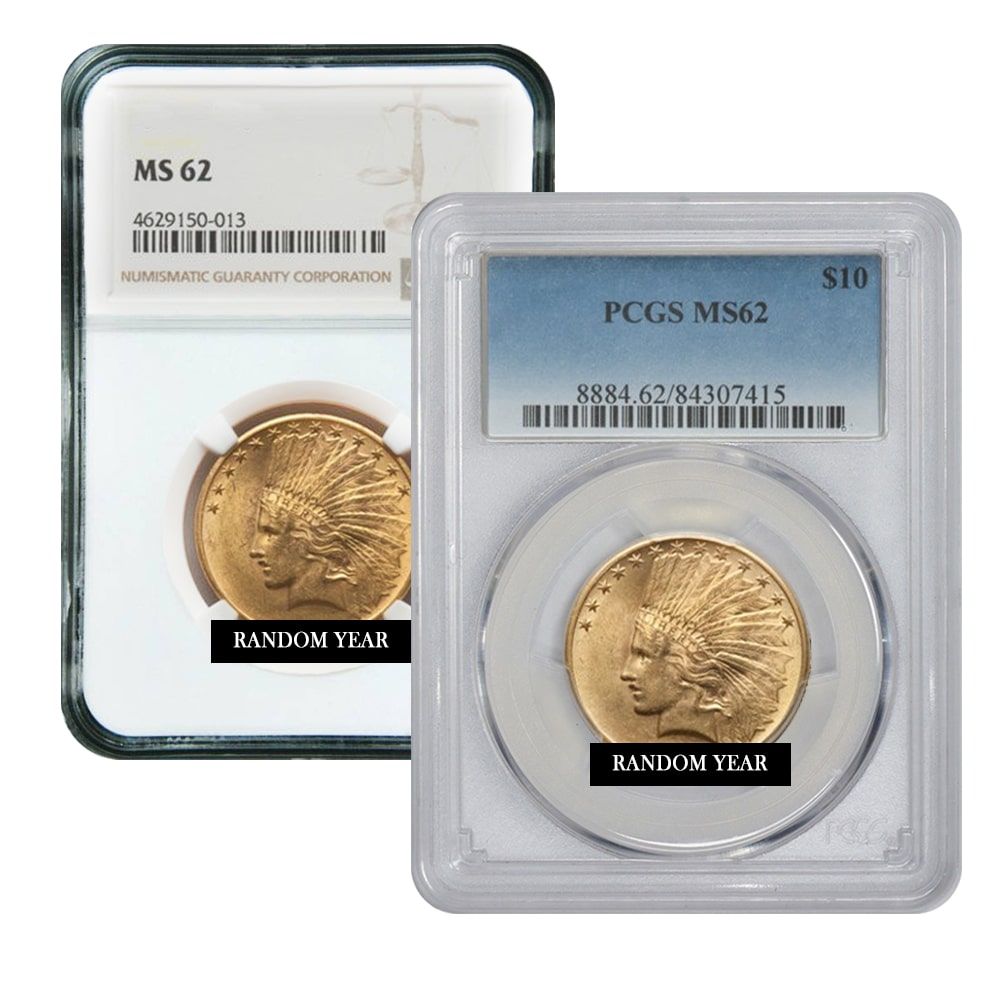 \u002410\u0020MS\u002D62\u0020Indian\u0020Eagle\u0020Gold\u0020Coin\u0020\u0028NGC\u0020or\u0020PCGS\u0029\u0020\u002D\u0020Random\u0020Year