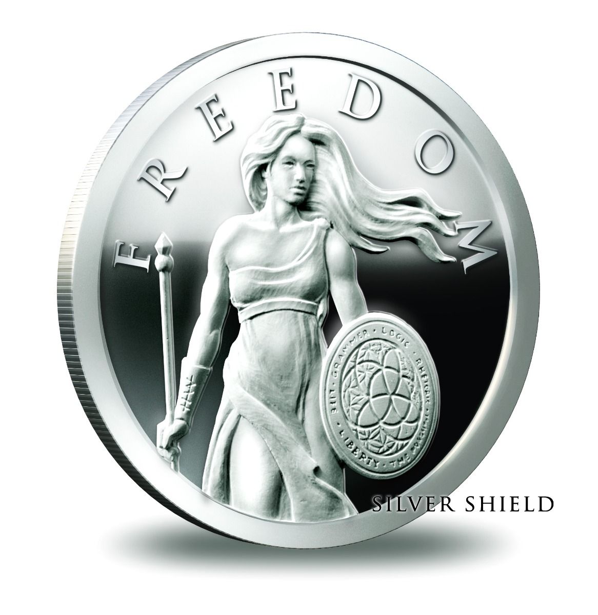 2014\u00201\u0020oz\u0020Silver\u0020Shield\u0020Standing\u0020Freedom\u0020Silver\u0020Proof