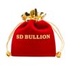 SD Bullion Red and Gold Velvet Holiday Bag 