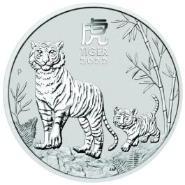 2022 5 oz Year of the Tiger Silver Coin - Perth Mint Lunar Series III