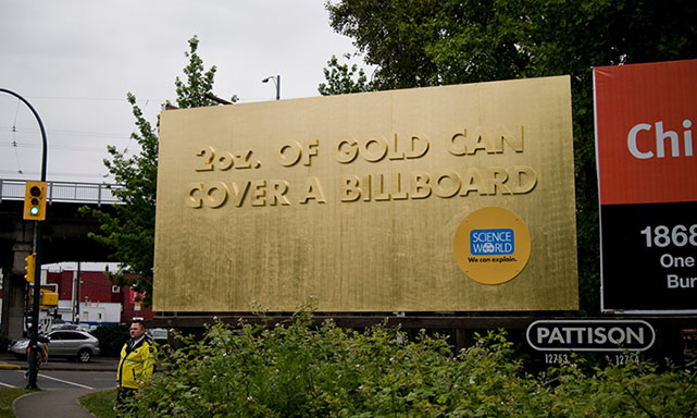 2 ounces of Gold Can Cover a Billboard