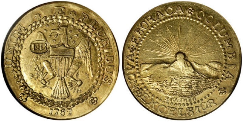 Brasher Doubloon - EB on Wing - MS-65