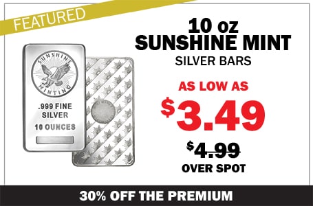 10 oz Sunshine Mint Silver Bar